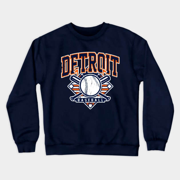 Vintage Detroit Baseball Crewneck Sweatshirt by funandgames